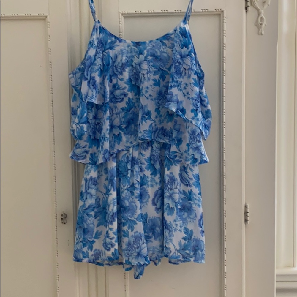 Blue floral Romper